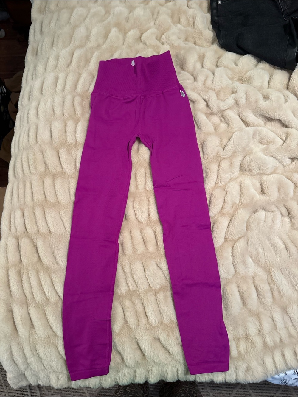 Free People Fuchsia High-Waist Leggings